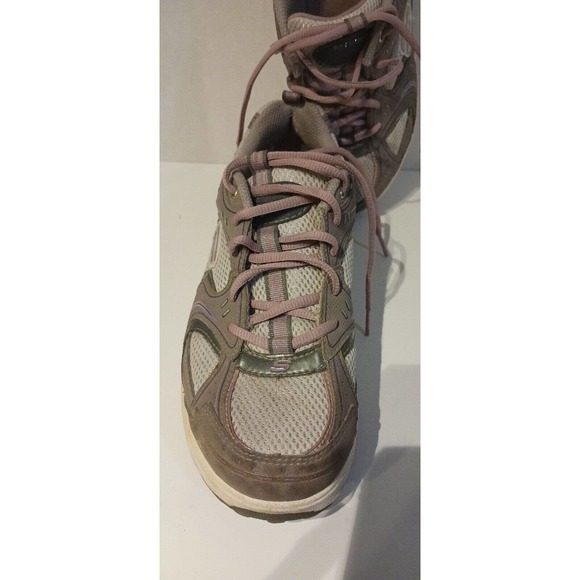 Women’s Skechers Shape Ups‎ Curved Toning Walking Shoes Size 8 Gray & Pink - Picture 6 of 15